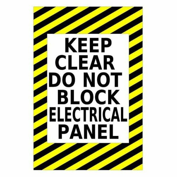 Pristine Products Keep Clear Do Not Block Electrical Panel Floor Sign. x 3. STKCEP2436